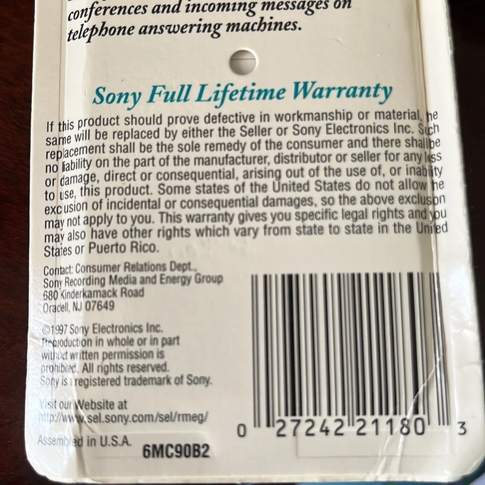 Sony Microcassettes